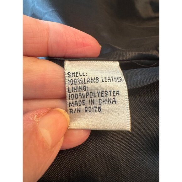 Vintage Yvonne Marie Women Lamb's Leather Studded Moto Biker Black Jacket City - Picture 7 of 14